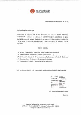 Foto Colegio de Economistas de Granada